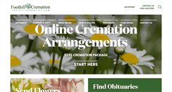 Desktop Screenshot of foothillcremation.com