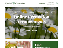 Tablet Screenshot of foothillcremation.com